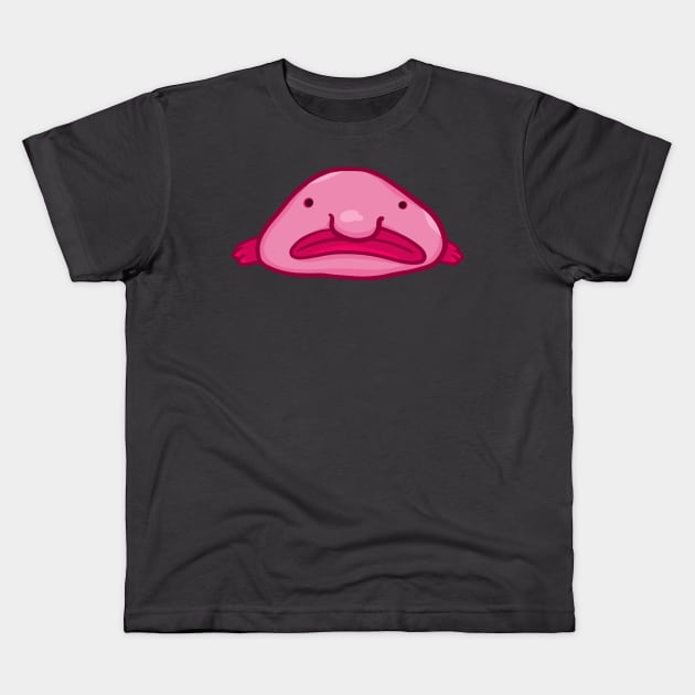 Blobfish Kids T-Shirt by manydoodles